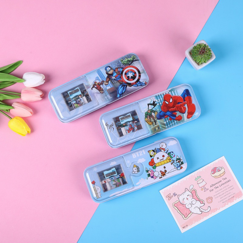 

KOTAK PENSIL PCASE KALENG + STATIONERY SET | PENSIL CASE | PCASE