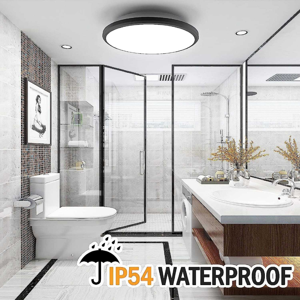 Lampu Plafon LED Stepless Dimming Lampu LED Hemat Energi Desain Minimalis Material Akrilik Cahaya Terang