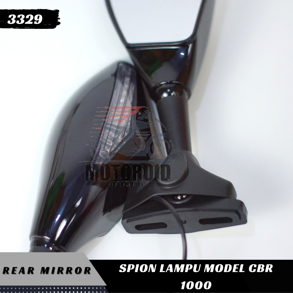 Spion Fairing Plus Lampu Sen Spion Model CBR1000 Semua motor Terbaru Spion Moge