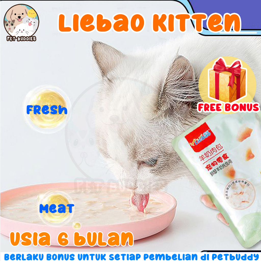 Liebao Kitten MILK Pouch 70gr Makanan Basah Kucing Kitten Wetfood Cat Sachet