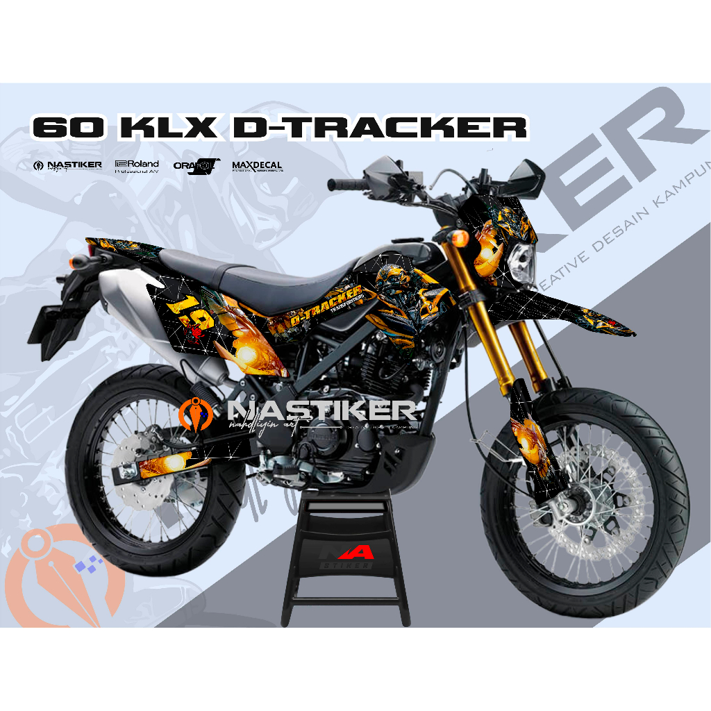 Decal klx bf, crf150l, dtraker bumblebee transformers