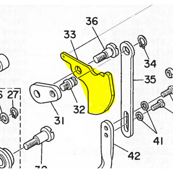 Thread Trimming Auxiliary Cam 135-14401 (Kenlen) Mesin Jahit Bartack YX-1850 / LK-1850