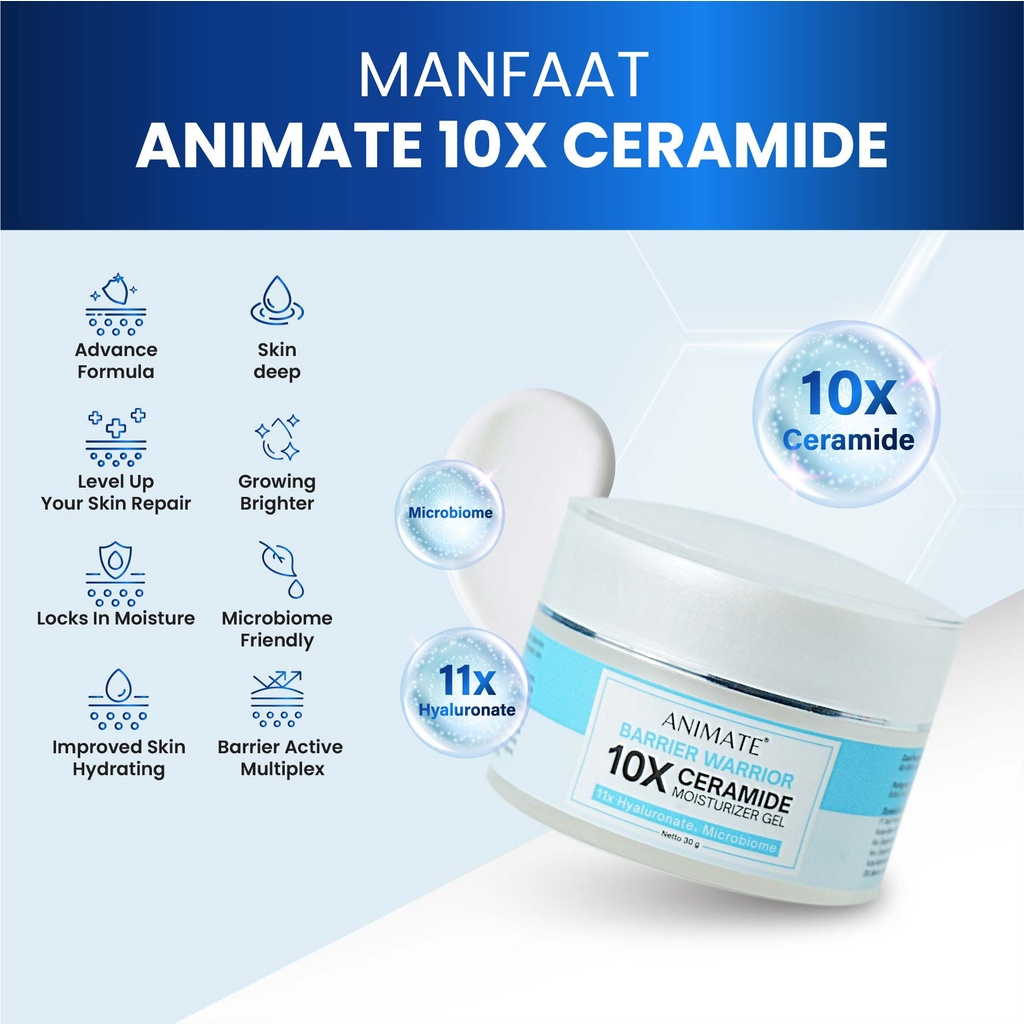 ❤ MEMEY ❤ ANIMATE Barrier Warrior 10X Ceramide Moisturizer Gel 30g