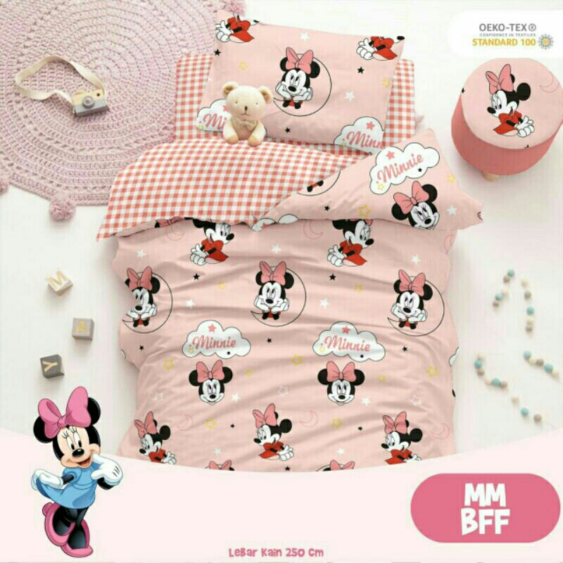 Sprei Katun CVC - Mickey Mouse - Minnie Mouse