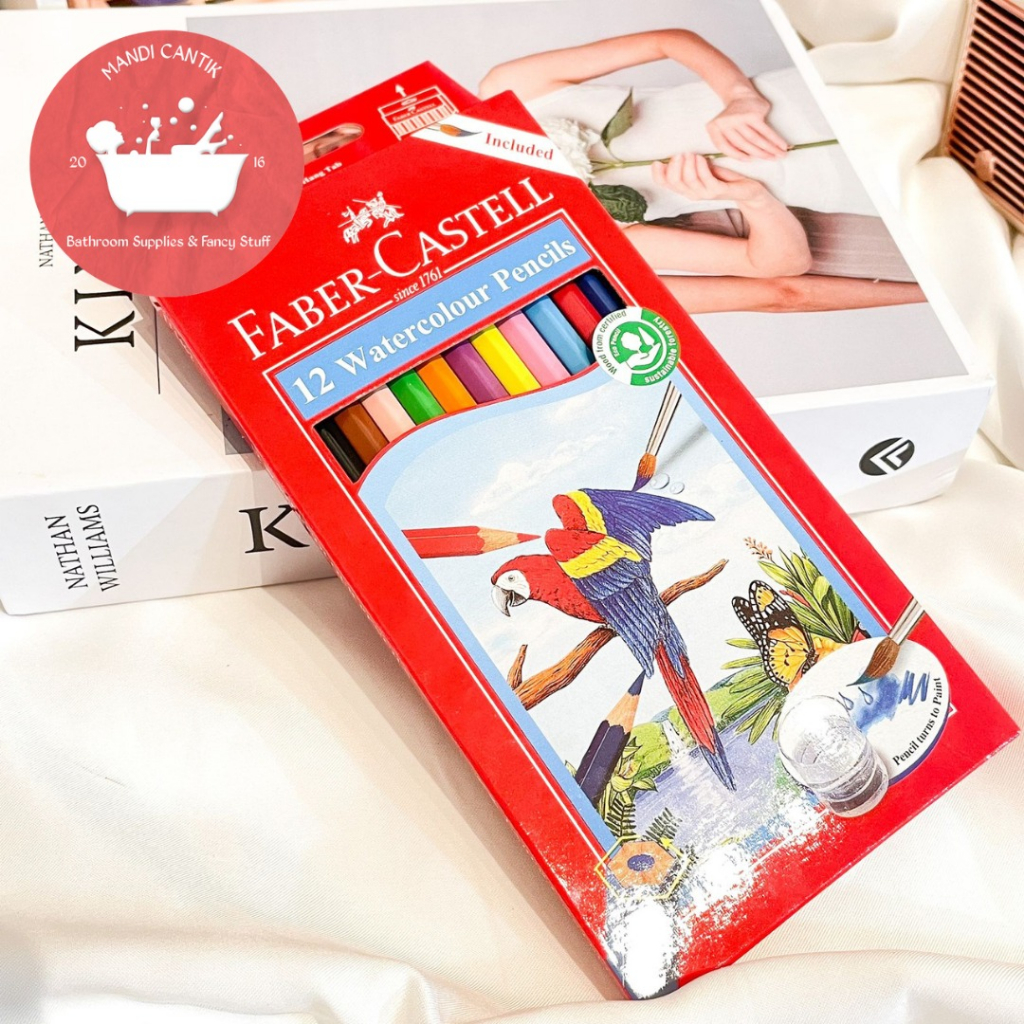 

pensil warna FABER CASTELL isi 12 pcs include brush COD water color pencil termurah
