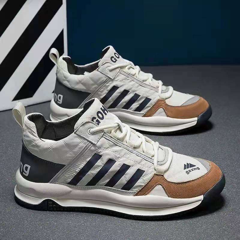 PASTI DISKON Sepatu sneakers pria import sepatu sporty sepatu kasual sepatu olahraga premium gaxing-go Premium quality putih tan