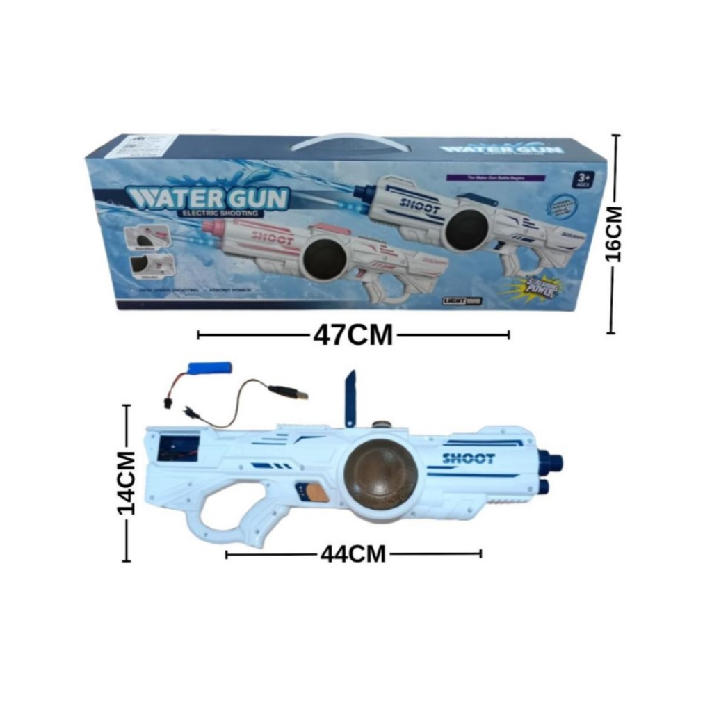 Mainan Anak SHOOT WATER GUN Mainan Gun Elektrik USB Charger Tembak Air