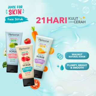 ✿ELYSABETHME✿  Herborist face scrub menghaluskan kulit peeling wajah peel gel angkat sel kulit mati JUICE