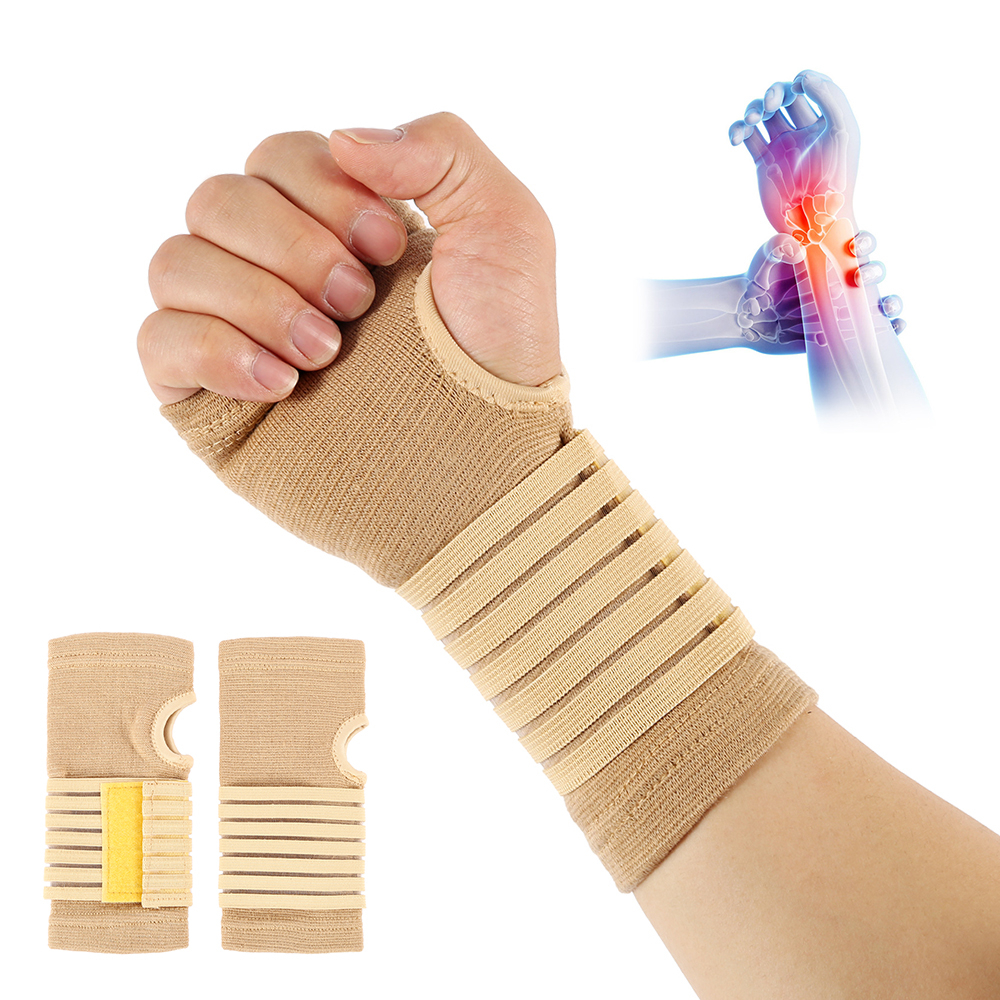 Pelindung Pergelangan Tangan Wrist Support Gym Fitness 2 PCS - FO-2 - Khaki