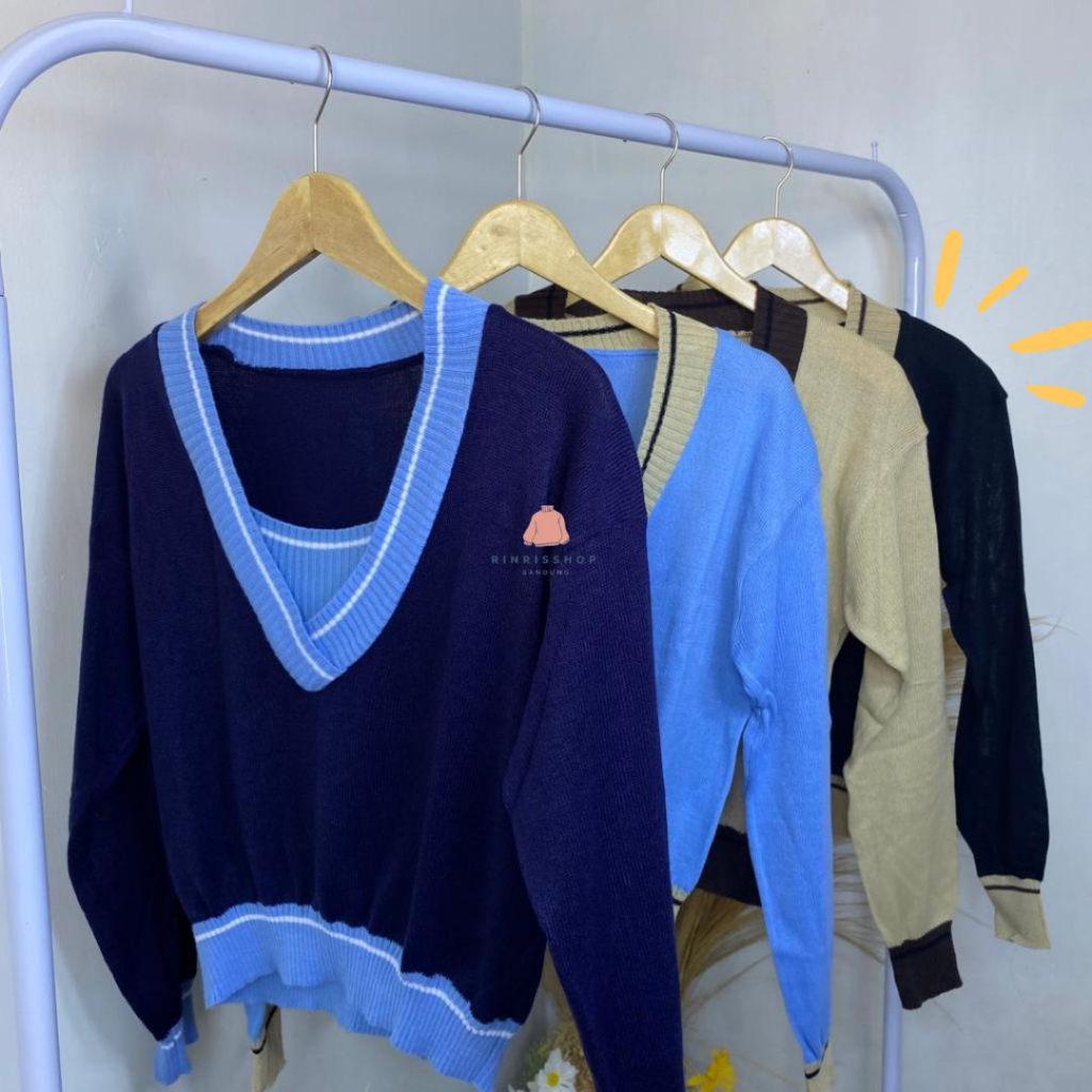 Julie Top Knit Atasan Wanita/Atasan Rajut/Blouse knitwear/Atasan Croptop