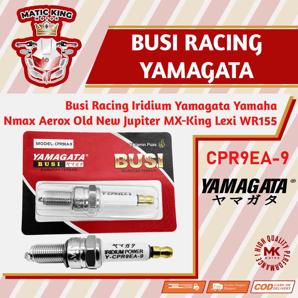 Busi Spark Racing Yamaha Nmax Aerox Lexi Xeon RC Vixion Jupiter MX King R15 125/135/155 CPR9EA Yamagata