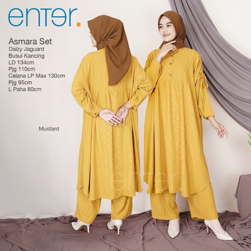 Setcel LD 134 XXXL Asmara Gamora Set Ori Enter Setelan Wanita One Set Tunik Rayon Pajamas Super Jumb