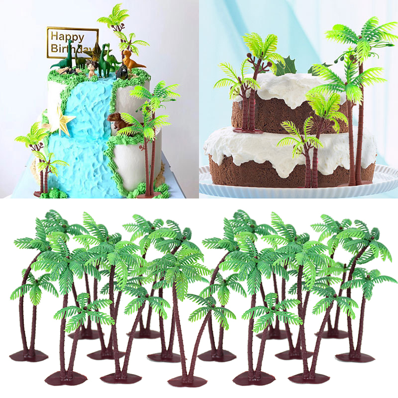 Cake Topper POHON/ Toper pohon kelapa hutan/ mainan kue dekorasi tart ultah