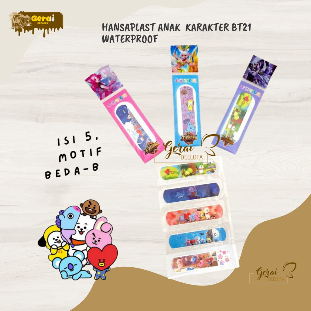 Gerai Deelofa - Hansaplast Anak Karakter BT21 waterproof handiplas plester p3k anak