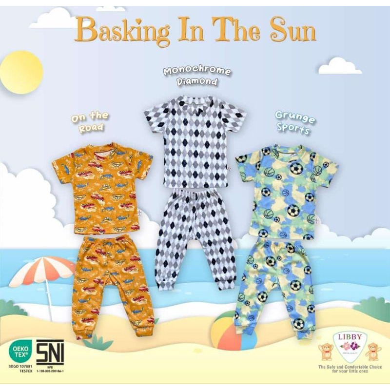 Libby baby Basking In The Sun Cpr / Setelan Libby Bahan katun / Setelan anak CPR / Setelan Libby baby