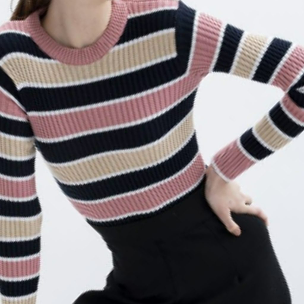 rizkyfashionrajut Vica stripe sweater rajut