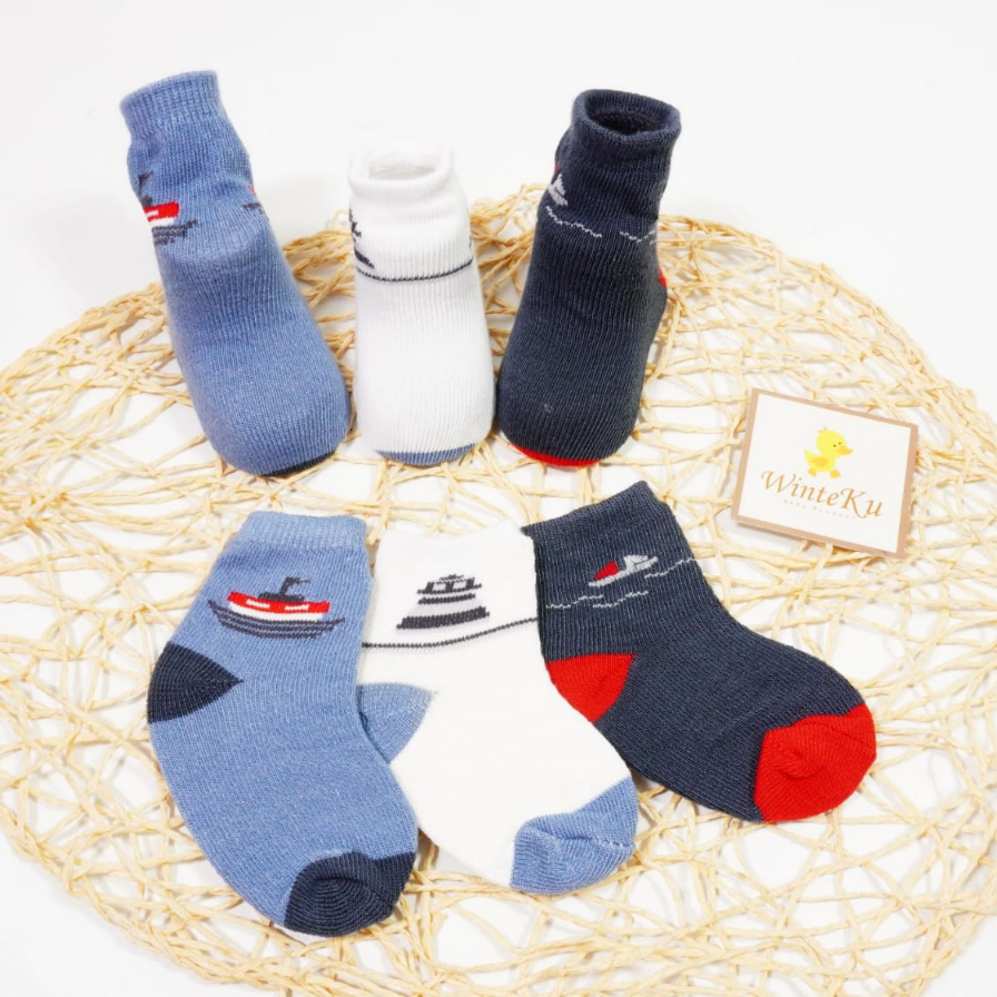 KAOS KAKI WINTEKU 3IN1 (3 PASANG)BAYI ANAK COWOK CEWEK BABY SOCK KAOSKAKI NEWBORN