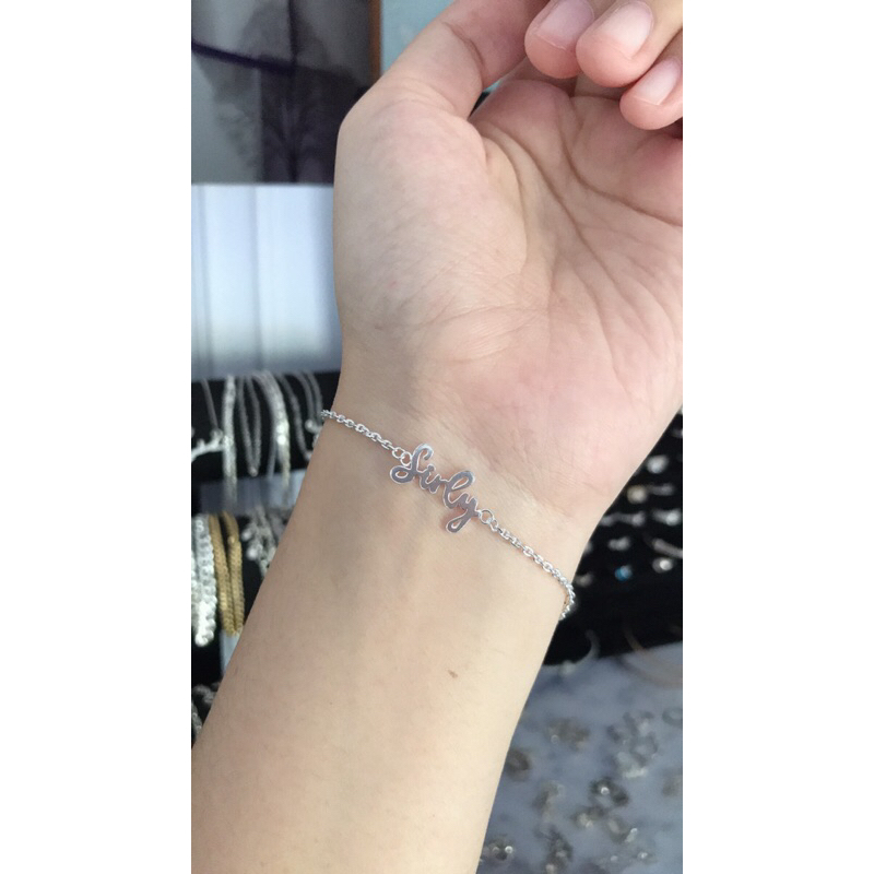 SALE COD GELANG NAMA PERAK ASLI DEWASA & ANAK