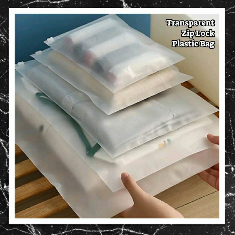 Transparent Zip Lock Plastic Travel Bag Kantong Plastik Transparan
