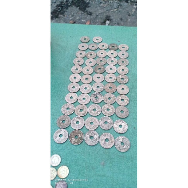 koleksi koin uang bolong cent netherland