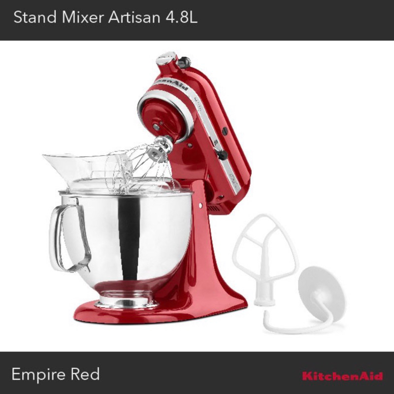 KitchenAid Artisan 4.8 L Stand Mixer Empire Red 5KSM150PSEER