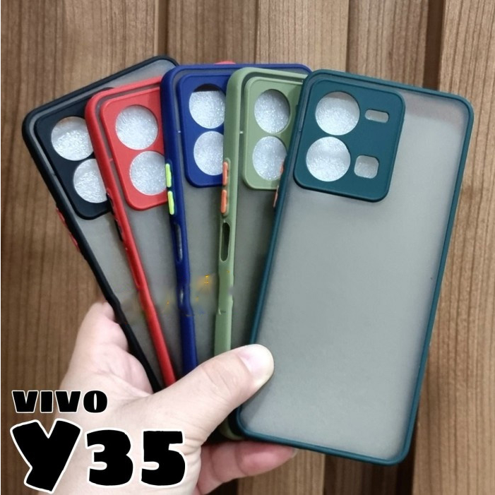 Casing MY CHOICE Bumper Aero Fuze Case My Choice Hard Case + Pelindung Kamera For Vivo Y35