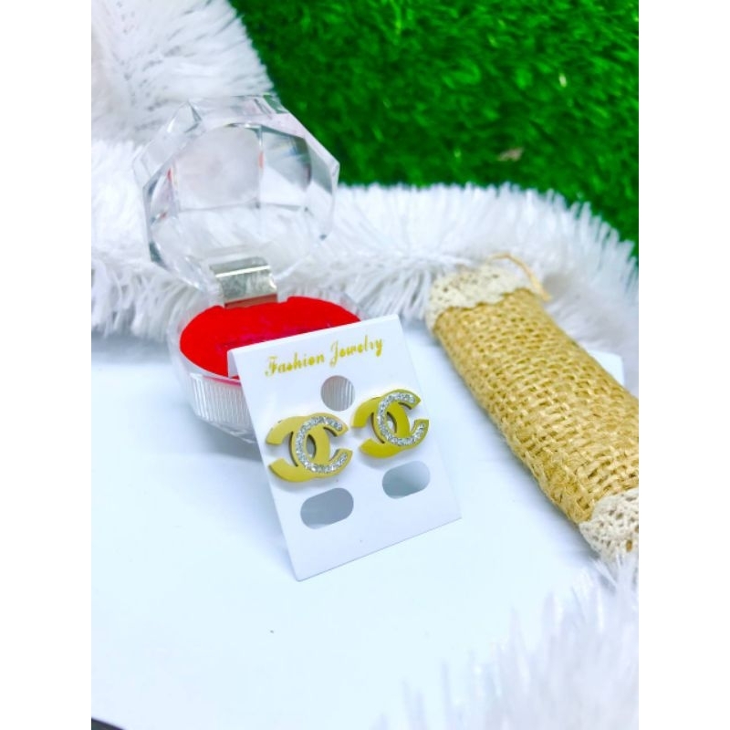 Anting giwang cewek fashion korea titanium asli anti karat 0953
