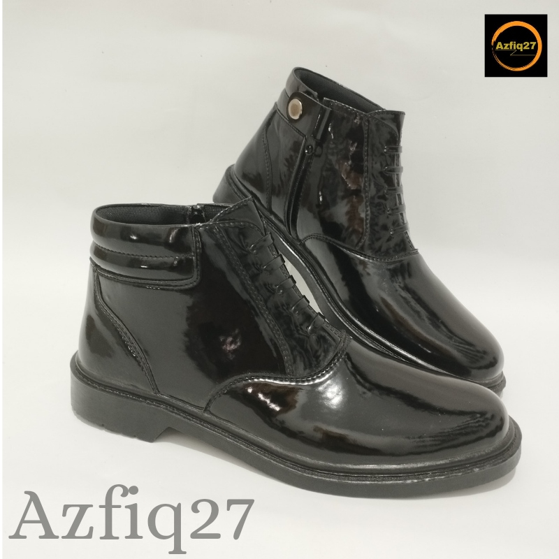 Sepatu Pdh Mengkilap Tni Polri Security Model Tali Mati Terbaru 100% Original Merk Azfiq27 #4