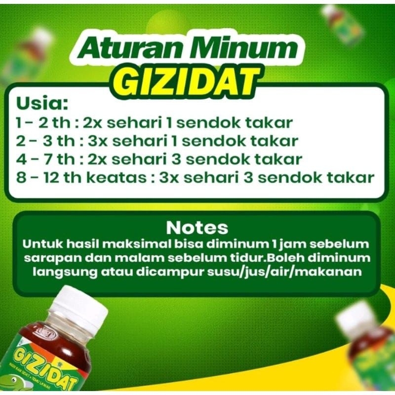 [BISA INSTAN] GIZIDAT ORIGINAL MADU PENAMBAH NAFSU MAKAN ANAK