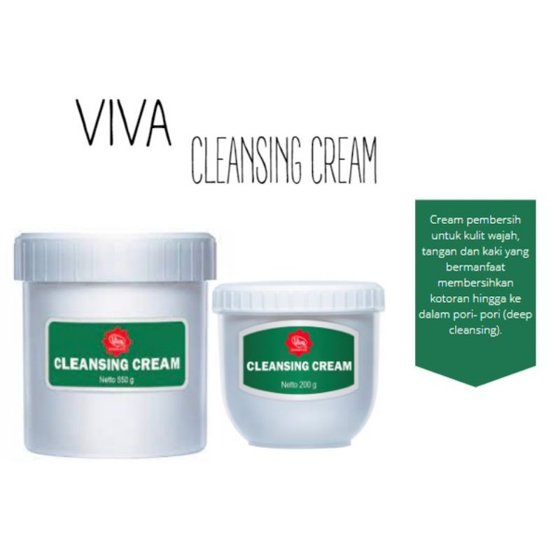 VIVA Cleansing Cream 200gr - 500gr | Pembersih Make Up