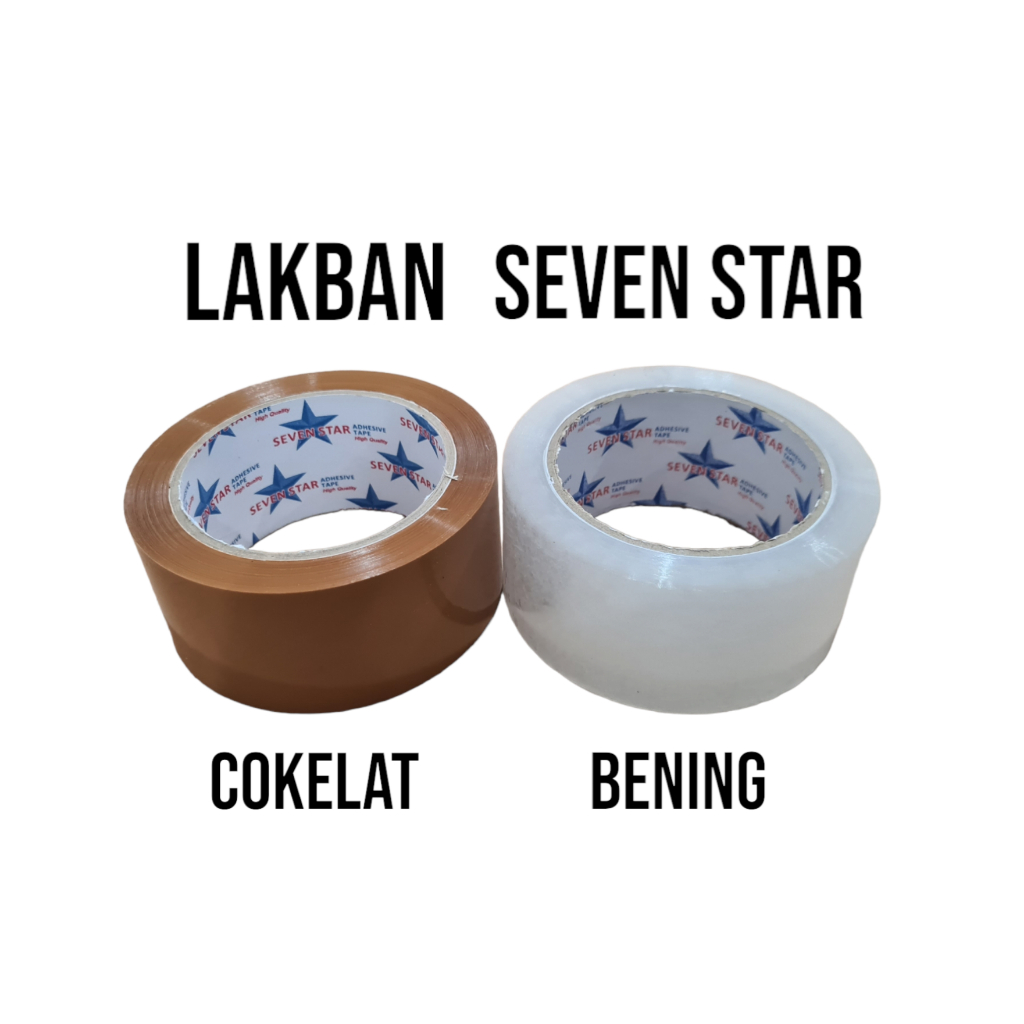 

Lakban / Plakban / Isolasi / Selotip Seven Star Opp 2 inch 48mm x 90 yard