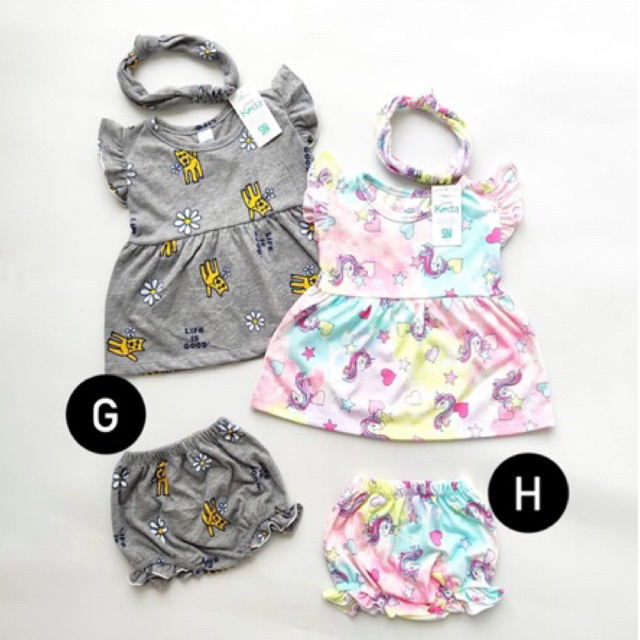 3-12bln - Olive set little koda / setelan bayi