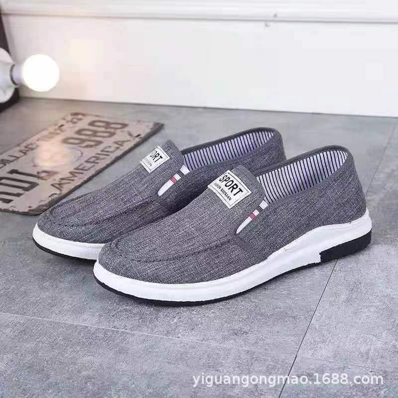 PASTI DISKON Highland Sepatu Slip on Pria Sepatu Santai Casual Formal Suede Kerja Kantor Kuliah Abu