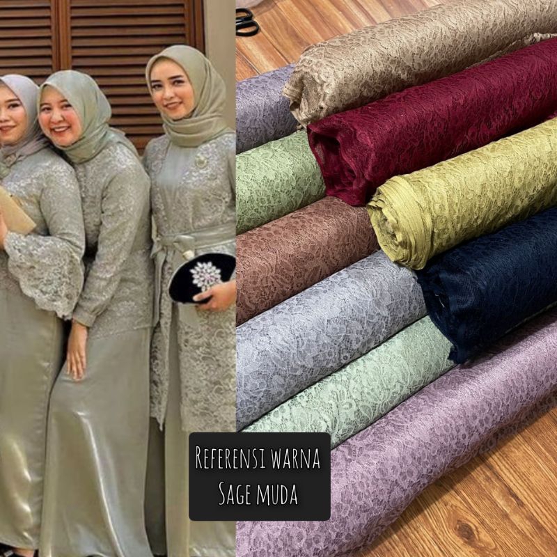 Bahan brokat, kain brokat ,bahan kebaya, kain brokat/ kain brukat, brokat halus harga 35000