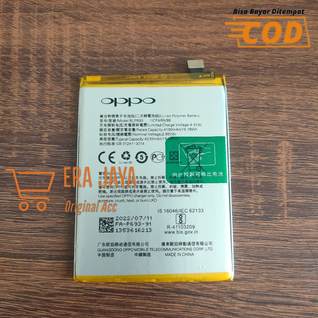 REALME 3 - Baterai Batre Hp Realme 3 RMX1825 RMX1821 1821 Model BLP693 BLP 693 Batrei Battery Tanam