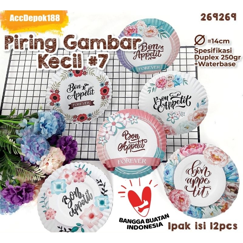 PIRING ULANG TAHUN / PIRING KERTAS MOTIF / KARAKTER KUDA PONY /PANDA / HAPPY BIRTH DAY / ENJOY DELICACY / WARNA WARNI + GARPU ISI 12PCS