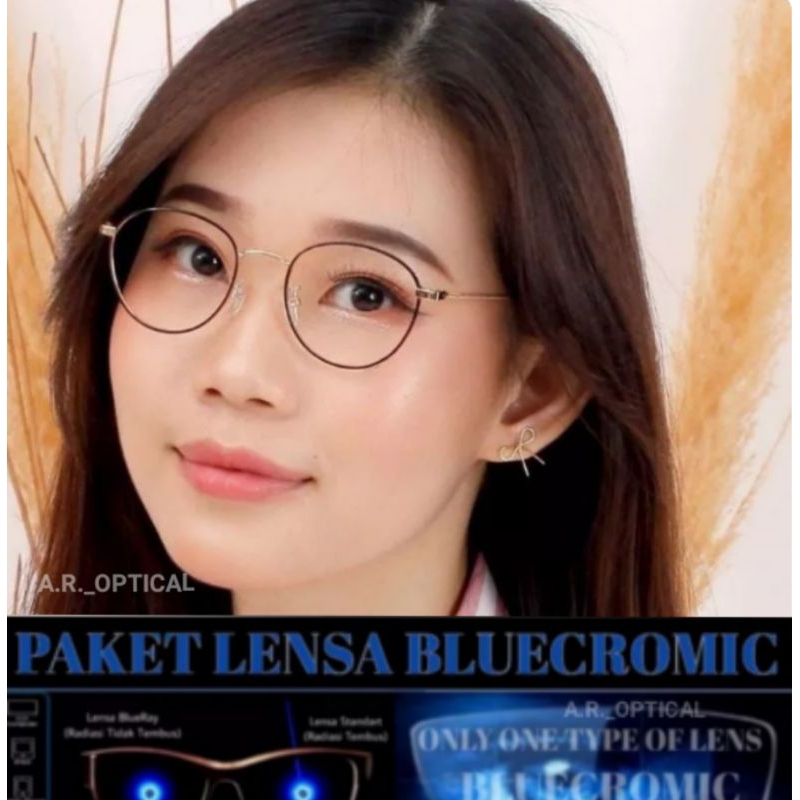 KACAMATA 2733 (muka kecil) Kacamata lensa Bluecromic | Kacamata
