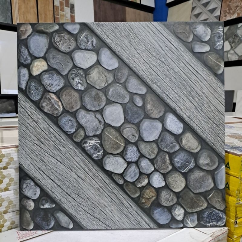 keramik lantai batu batu / keramik lantai garasi / keramik lantai teras / keramik mulia 50x50 CABIN 