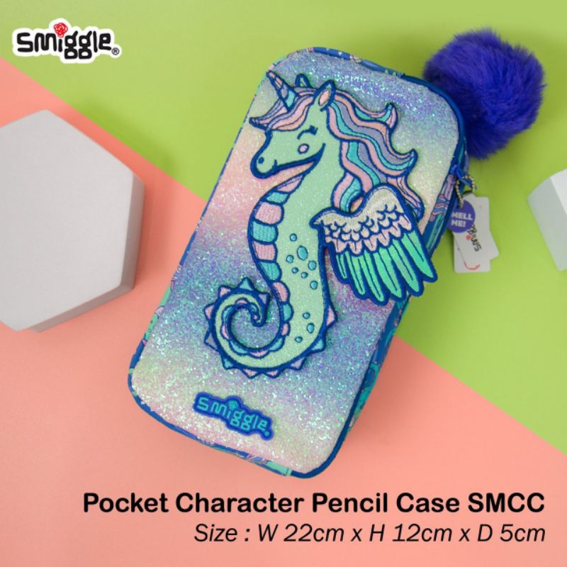 Pencil case smiggle pocket karakter/tempat pensil smiggle