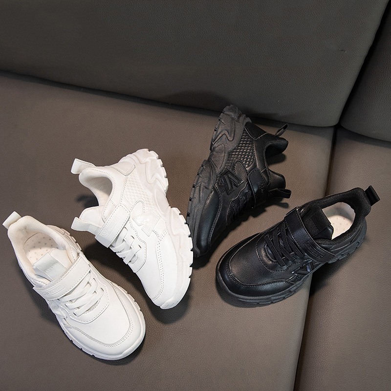 Sepatu sneakers anak sekolah full hitam remaja perempuan laki laki original import