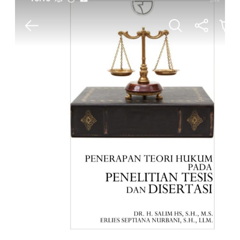 

BUKU ORIGINAL PENERAPAN TEORI HUKUM PADA PENELITIAN TESIS DAN DISERTASI