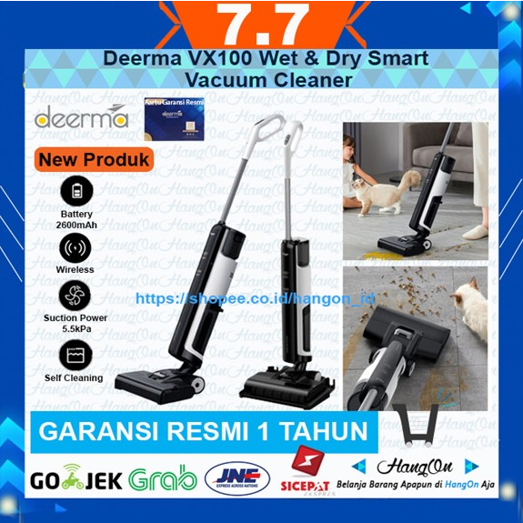 Deerma VX100 Wet &amp; Dry Smart Vacuum Cleaner Not tineco dreame nuna Vacuum Basah Kering Menghisap / Pel / Menyikat Self Cleaning
