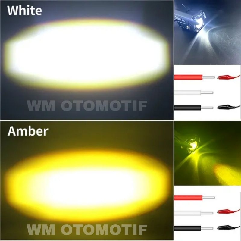 Lampu Tembak Sorot 24 Volt SQL 1 Mata LED SQL1 Lasergun Truk Bus Canter Putih Kuning 2 Warna OWL D2 Hi Lo Cutoff Motor Mobil High Low Laser Gun Jauh Dekat Offroad Bar Cree Dim Truck Bis Fuso Ragasa Traktor Tronton Foglamp White Yellow Worklight 3 Kabel