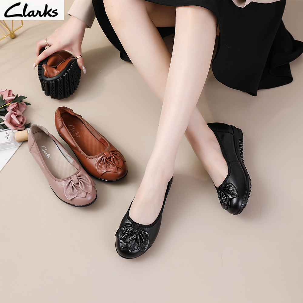 Clarks new Sepatu  pita woman  clarks flat wanita kulit asli