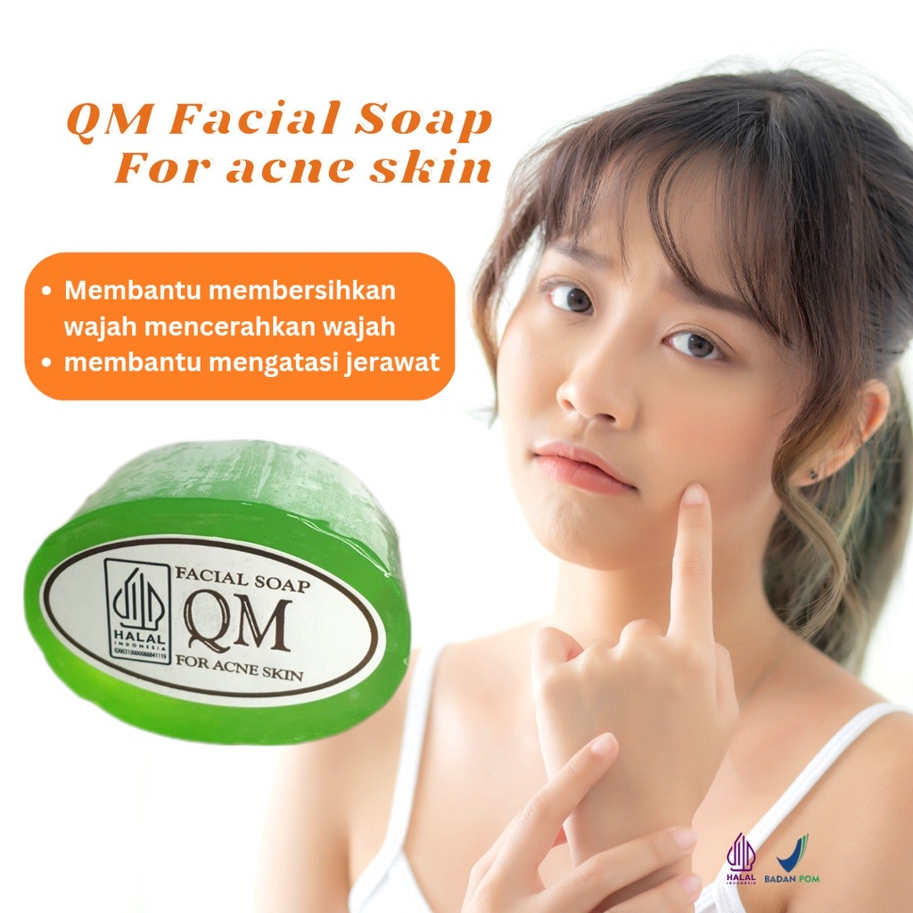 {ORIGINAL}QM FACIAL SOAP FOR ACNE SKIN ORIGINAL BPOM - SABUN QM ANTI ACNE