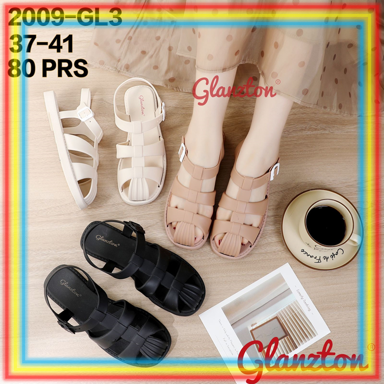 2009GL3 Sepatu Sandal Gladiator Wanita Glanzton Sepatu Sendal Cewek Karet Empuk Ban 3 Verotino