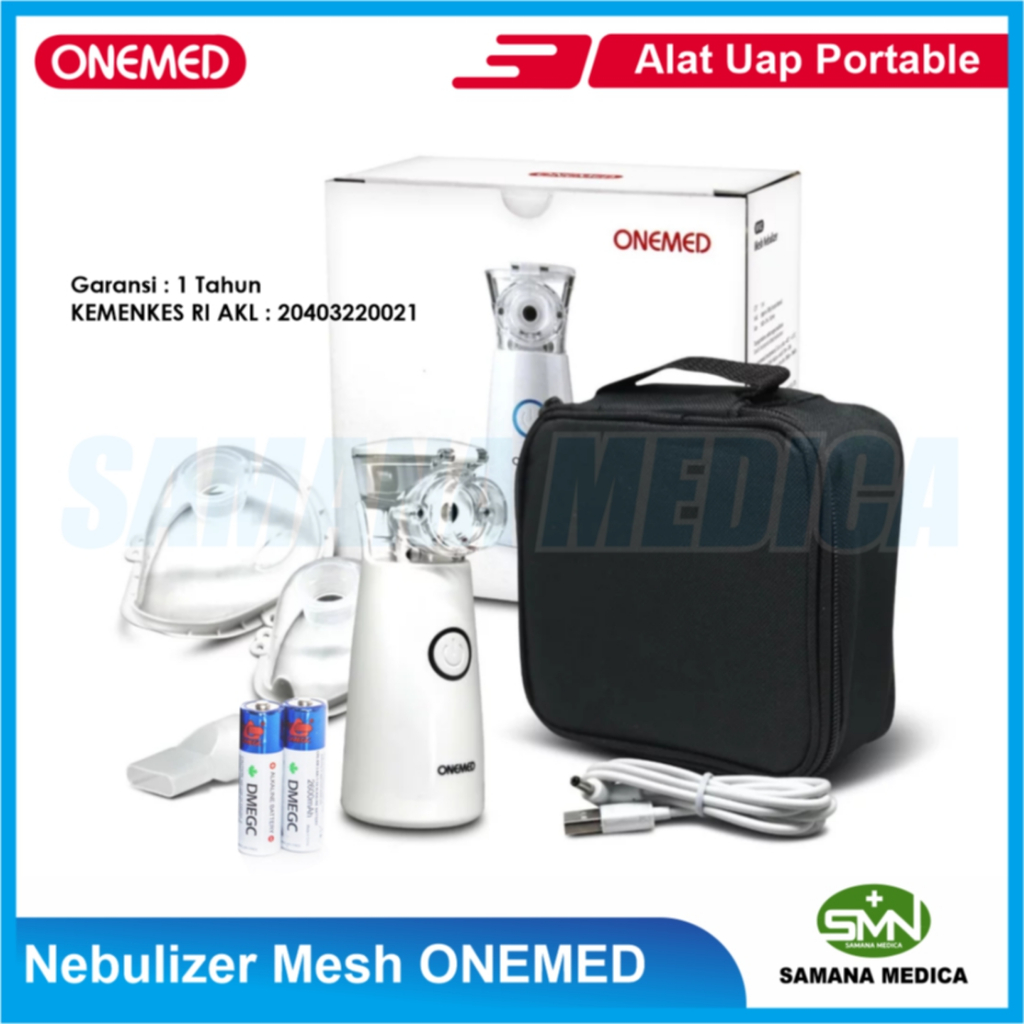 Nebulizer Mesh ONEMED M102 - Alat Uap Portable ONEMED M102 - Alat Terapi Pernafasan