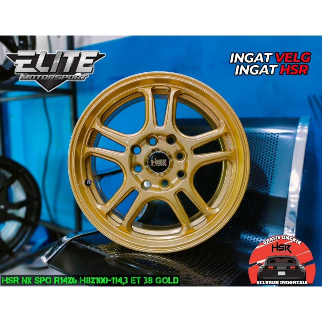 Velg Racing mobil R14 Lubang 4 untuk mobil Vios Ayla Agya Calya