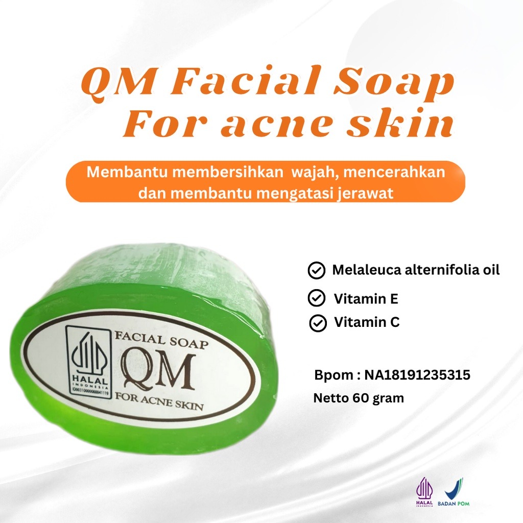 QM Sabun anti acne original bpom menghilangkan jerawat / bekas jerawat / flex hitam