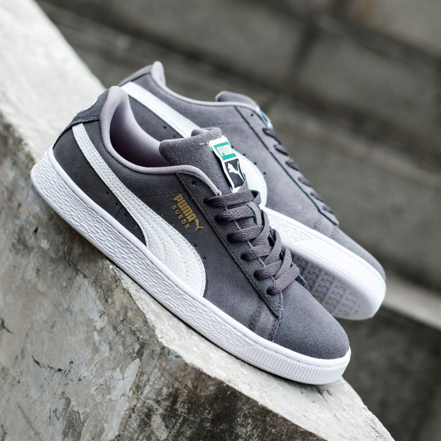 SALE 8.8 80% Discount Sepatu Sneakers Suede Ralph Shamphson Original Grey White Size Jumbo 41-45 Sepatu Sneakers Pria Termurah